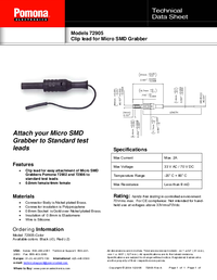 Thumbnail of document Data Sheet - 72905 Clip Lead for Micro SMD Grabber